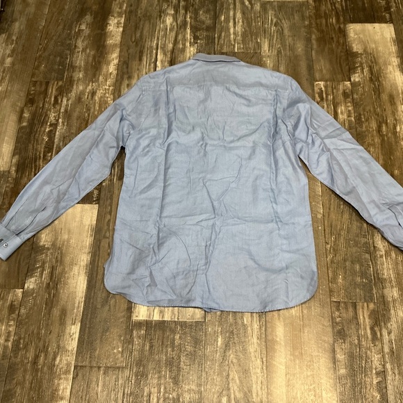 Giorgio Armani Light Blue and White Pattern Dress Shirt Size 42/16.5 - Picture 11 of 12